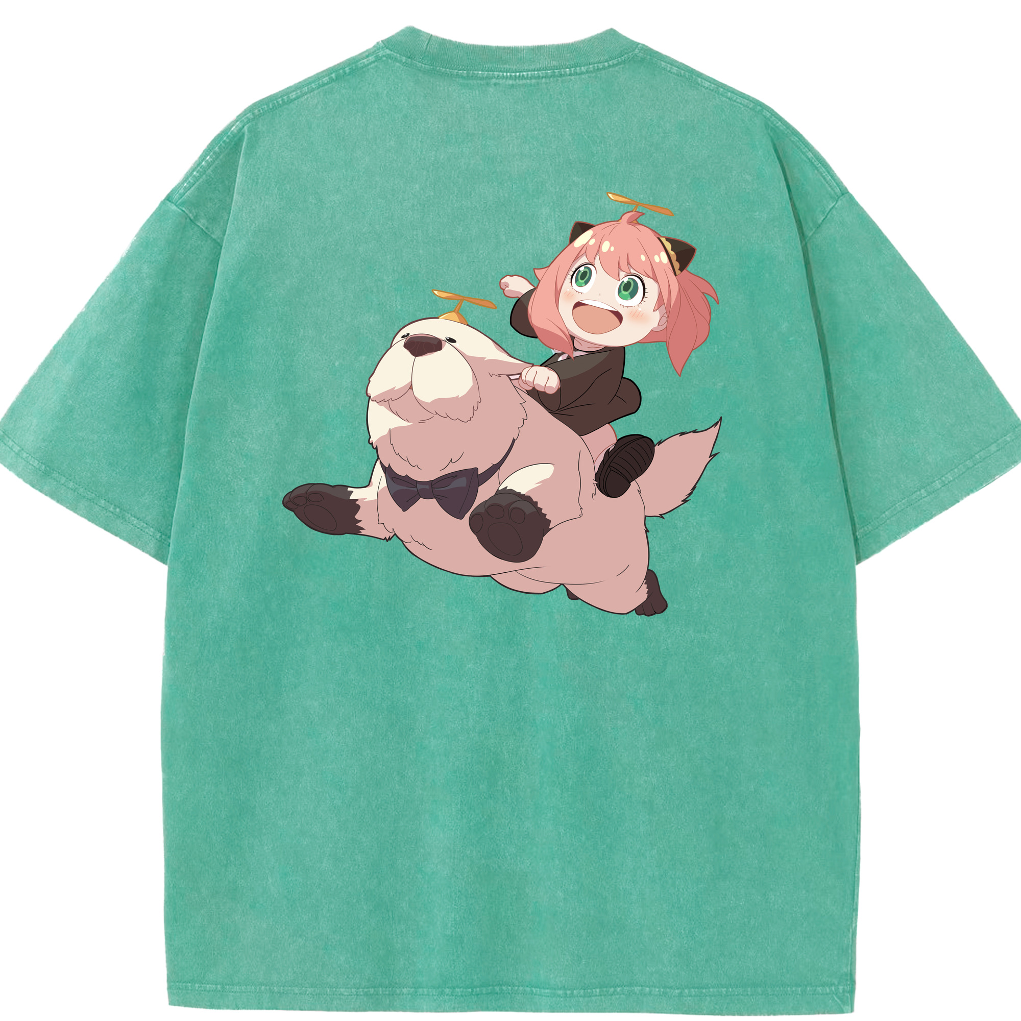 （画像用） SPY×FAMILY间谍家家酒 綿100% ヴィンテージ風 半袖Tシャツ（背面プリント）